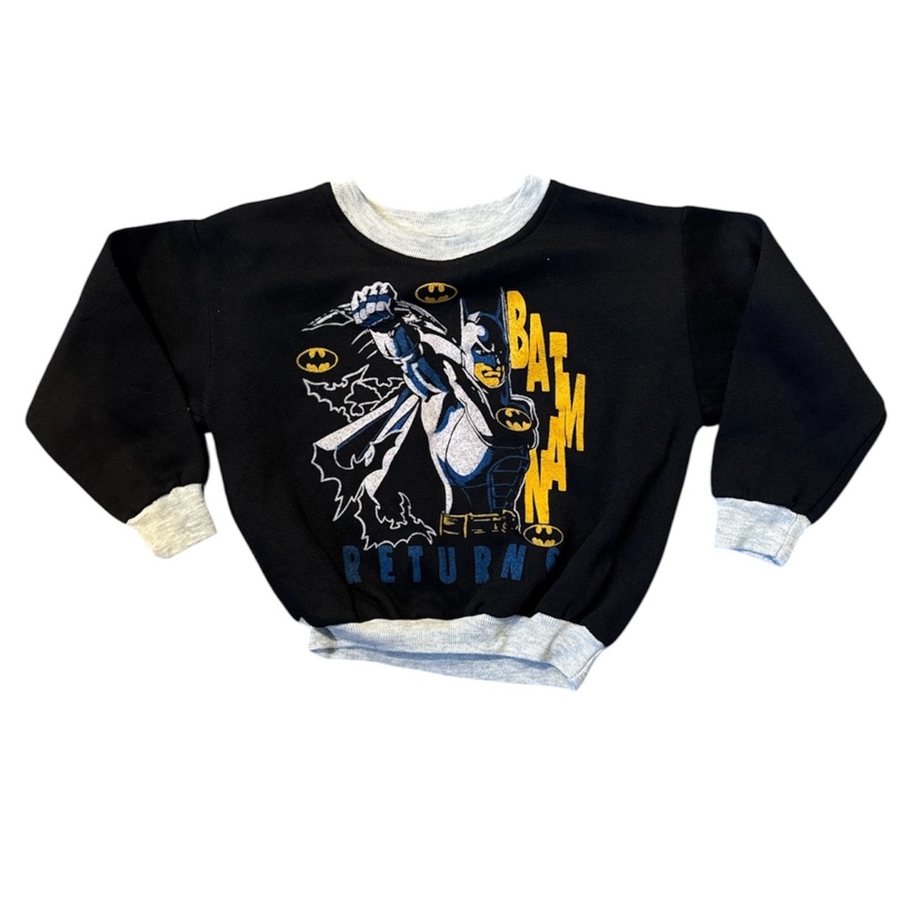 Vintage 90s Batman Returns Kids Sweatshirt Shirt Made In USA Superhero Unisex m